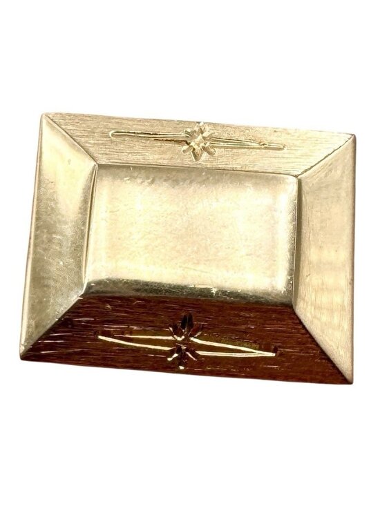 Shields Other - Vintage Shields Cufflinks Gold Tone Etched Mid-Century Quasar Motif No Monogram